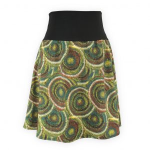 Falda elástica midi Retro Verde