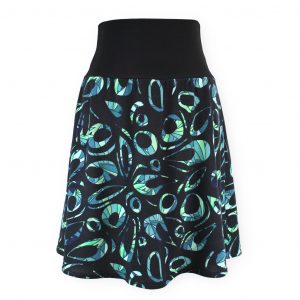 Falda elástica midi Vitral Azul