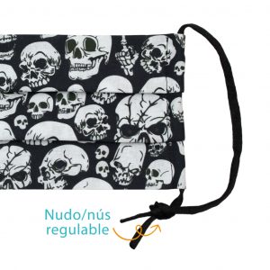 Mascarilla Negra Calaveras