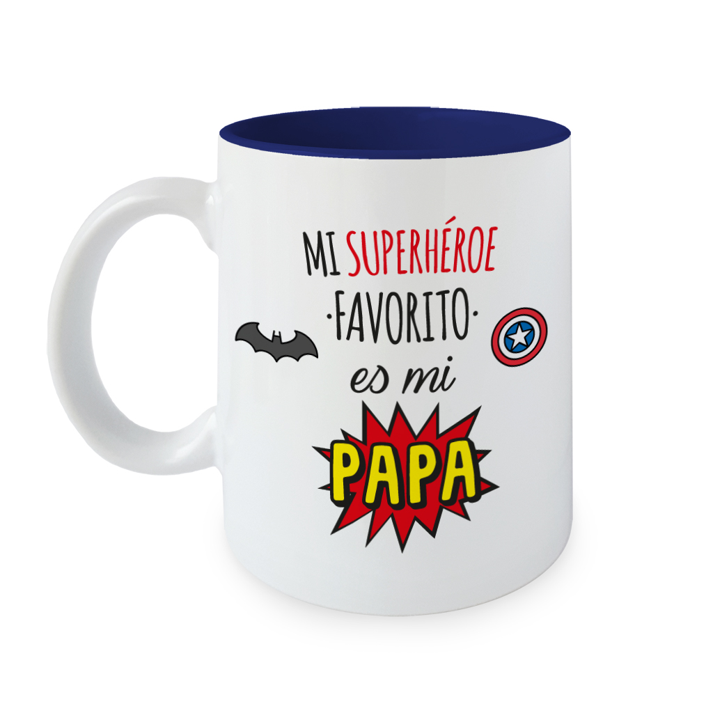 Taza Mi Superhéroe favorito es mi Papa | Regalos para el Día del Padre