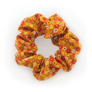 Coletero Scrunchie - Naranja Flores