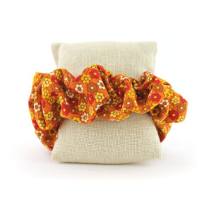 Coletero Scrunchie - Naranja Flores