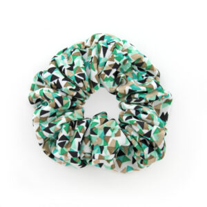 Coletero Scrunchie - Triángulos Verde