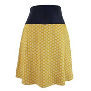 Falda elástica midi Mostaza Soles