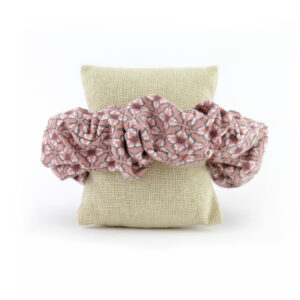 Coletero Scrunchie - Rosa Florecitas