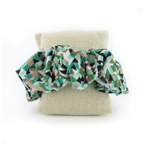 Coletero Scrunchie - Triángulos Verde