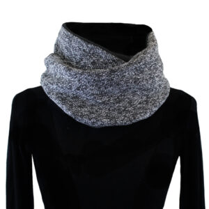 Cuello Doble Negro Jaspeado