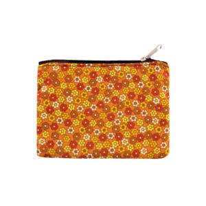 Monedero Naranja Flores