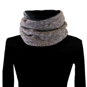 Cuello Doble Marrón Jaspeado