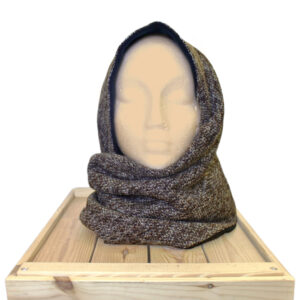 Cuello Doble Ancho Marrón Jaspeado