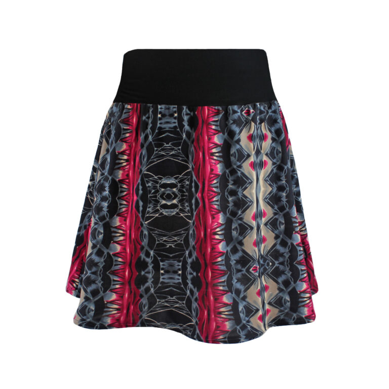 Falda elegante magenta corta