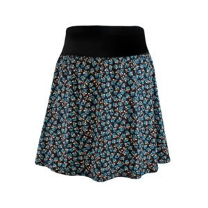 Falda elástica corta Rosas Azules