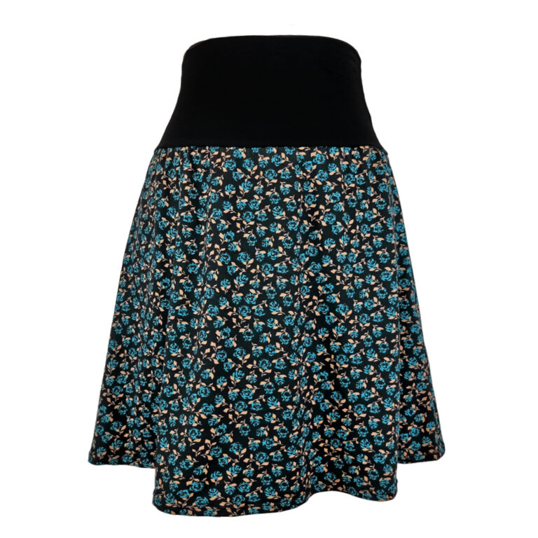 falda elastica pinup rosa azul