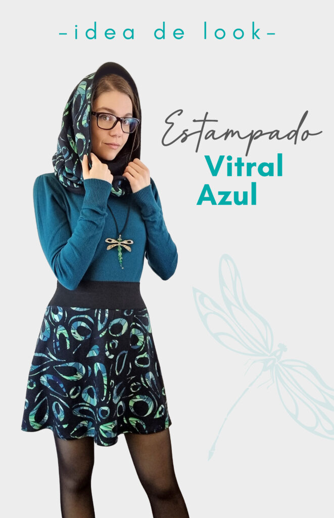 Falda Corta - Vitral Azul