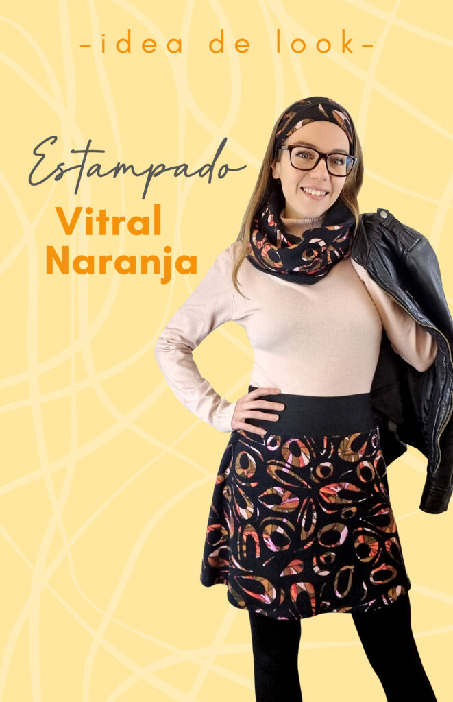 Falda Corta - Vitral Naranja