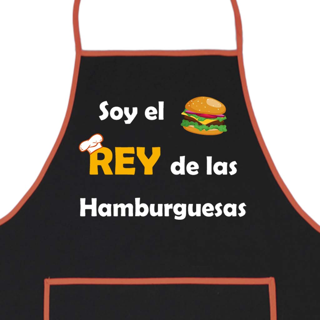 Delantal para Hombre  Soy el Rey de las Hamburguesas