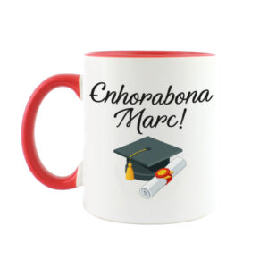 Taza Personalizada Graduación Enhorabuena + Nombre