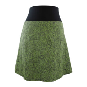 Falda elástica midi Nudos Verde