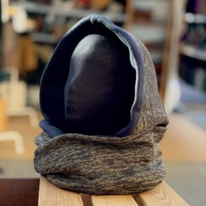 Cuello Capucha Jaspeado Verde